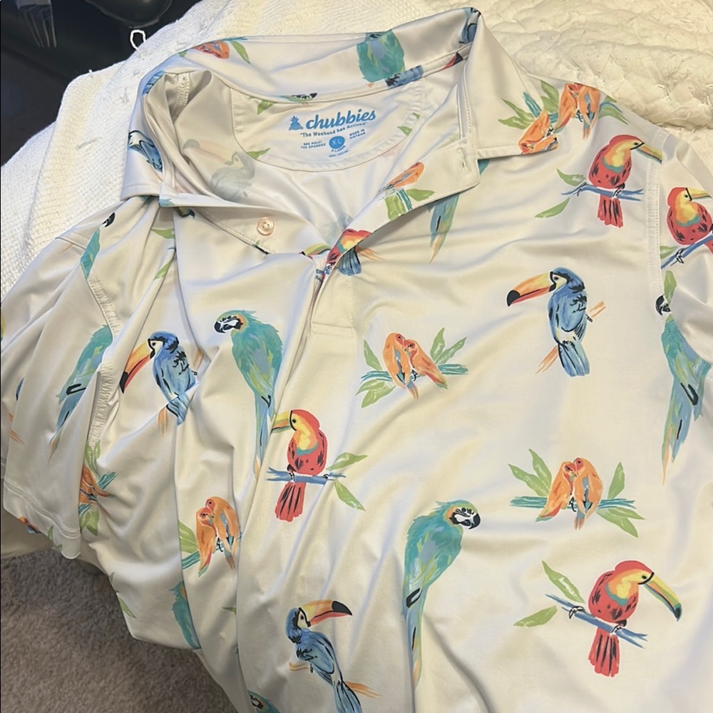 Chubbies Tropical Parrot Polo Shirt